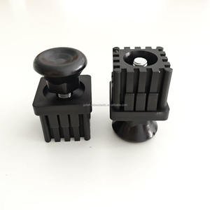 Pieds de nivellement réglables M10 M12 avec écrou d'insertion pour tube carré de 40 mm, pied de nivellement en plastique pour tube carré de 40x40 mm, fabriqué en Chine - Product Image 2