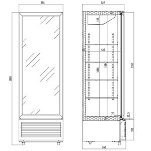 Refrigerador Vertical con Puerta de Vidrio para Bebidas de Tienda de Conveniencia, Sin Escarcha, Enfriamiento Directo por Ventilador, Enfriador de Cerveza y Bebidas - Product Image 5