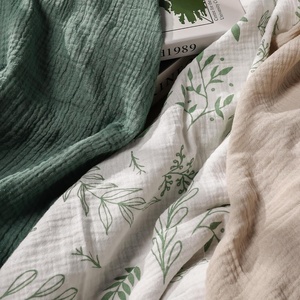 Lot de 3 couvertures d'emmaillotage en mousseline, motif feuilles tissées, anti-acariens, 38x40 pouces, douces, respirantes, durables, réversibles, style Americana - Product Image 6