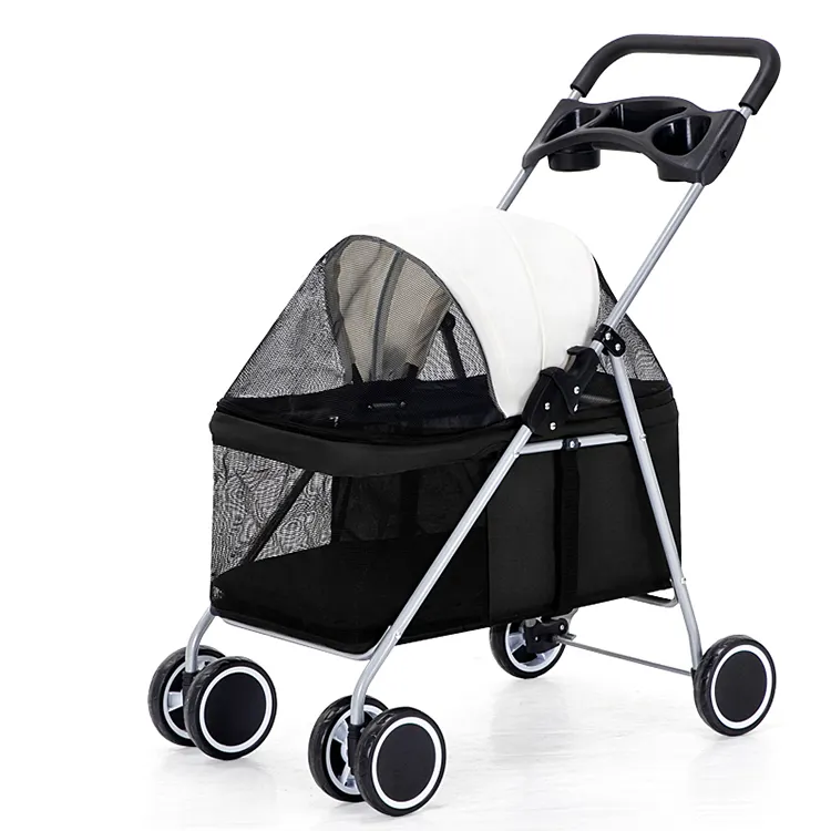Toptan bello yeni tasarım 4 tekerlekli merdiven tırmanma arabası taşıyıcı pet spor arabası