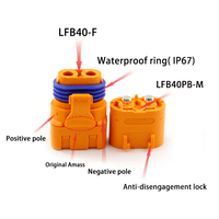 Connecteur à ressort étanche Amass LFB40-M/F LFB40PB-M mâle/femelle en cuivre plaqué argent pour câble de batterie DC et PCB
