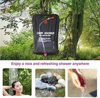 Douche solaire portable pour le camping, sac de 5 gallons pour les voyages en plein air, la randonnée, la douche d'été