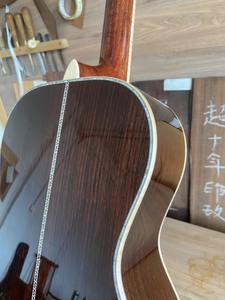Haute qualité jouant de la guitare acoustique avec la taille de salon personnalisée tout en épicéa massif acajou palissandre - Product Image 5