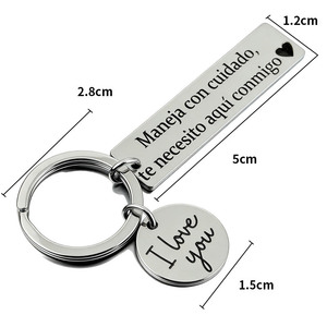 Portachiavi in Acciaio Inox con Logo Personalizzato 'Drive Safe', Regalo di Compleanno e <span class=keywords><strong>San</strong></span> <span class=keywords><strong>Valentino</strong></span> <span class=keywords><strong>per</strong></span> <span class=keywords><strong>Fidanzato</strong></span>, Marito, Papà - Product Image 5