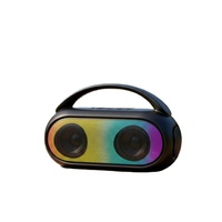 Haut-parleur Bluetooth portable sans fil avec éclairage LED RGB, mini subwoofer 8W, lecteur audio, lecteur de musique, alimentation par batterie
