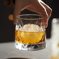 Verres à eau, à dessert et à whisky en verre gravé multi-feuilles, design esthétique, pour la maison, vente en gros