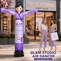Danseur gonflable personnalisé pour salon de beauté, figurine publicitaire extérieure pour attirer les clients de magasins de cosmétiques