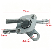 Nuevo interruptor universal de válvula de combustible de aluminio de 6 mm y 8 mm para motocicleta, ATV, Dirt Pit Bike, Quad, Go Kart de 50 cc a 150 cc
