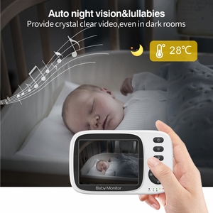 Caméra de <span class=keywords><strong>surveillance</strong></span> pour bébé de 3,2 pouces, best-seller, sans fil, minuterie d'alimentation, température, vidéo, caméra pour bébé, moniteur vidéo pour bébé ECO - Product Image 5