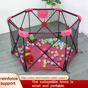 <span class=keywords><strong>Parc</strong></span> pour bébé moderne pliable à 6 faces en acier Aire de jeu intérieure et extérieure sûre avec fonction de pliage pour la maison, la chambre à coucher ou le <span class=keywords><strong>parc</strong></span> - Product Image 3