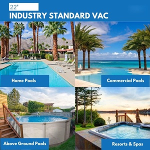 Tête d'aspirateur de <span class=keywords><strong>piscine</strong></span> de qualité commerciale extra-large de 22 pouces, avec 10 plaques lestées, poignée en aluminium et brosse inférieure rotative - Product Image 5