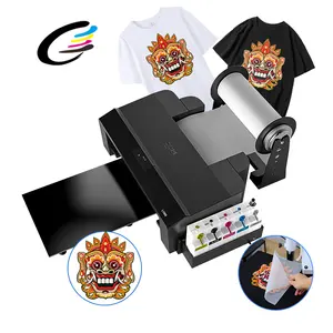 DTF printer A3 + offset hot stamping printer T-shirt printing lima warna PET Putih tinta PET Film Printer