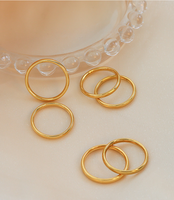 18 Karat Plain Ring Großhandel Custom Gravierte PVD 18 Karat vergoldet 316 Edelstahl Verlobung rohlinge zum Gravieren