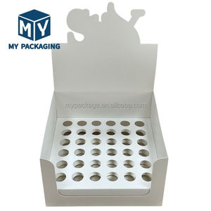Wholesale Retail Shop Shelf Ready Coated Auto Bottom Childproof Display Packaging Folding Paper Display Box