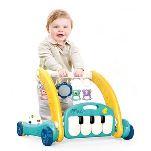 Poussette éducative multifonctionnelle Poussette Jouet pour bébé assis à debout Activité 2 en 1 Musique pour bébé Push Walker Jouets pour bébé - Product Image 3