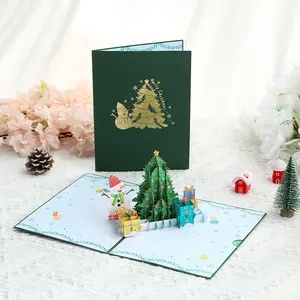 Greeting Card With Pop Up Christmas Tree Packed With Envelop Christmas Display In Stock
