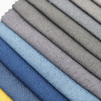 Tissu d'ameublement 100 % polyester aspect lin, respirant, résistant à l'eau, tissé, style jacquard, uni, teint en fil, pour canapé