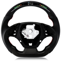 Volante Deportivo en Forma de D de Fibra de Carbono Real con Indicador de Cambio LED y Cuero Nappa para Chevrolet Camaro 2016-2020