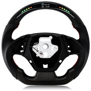 Volante Deportivo en Forma de D de Fibra de Carbono Real con Indicador de Cambio LED y Cuero Nappa para <span class=keywords><strong>Chevrolet</strong></span> Camaro 2016-2020 - Product Image 1