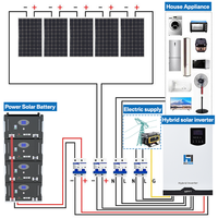 Système d'énergie hybride 20 kW, éolienne, panneaux solaires, contrôleur MPPT pour usage domestique, système d'énergie éolienne solaire efficace