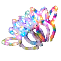 Jouets lumineux, bandeaux de cheveux en forme de fleur LED, vente en gros, accessoires de cheveux lumineux clignotants pour enfants, costume lumineux, peluche lumineuse