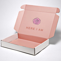 Petites boîtes d'emballage d'expédition en papier ondulé coloré avec logo personnalisé Boîtes postales imprimées Boîtes cadeaux