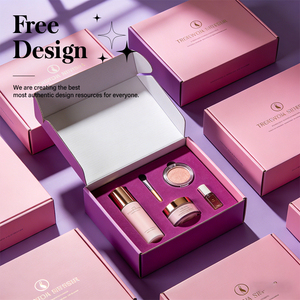 Emballage personnalisé haut de gamme écologique réutilisable pour vernis à ongles et cosmétiques, en carton ondulé kraft avec gaufrage éponge - Product Image 3