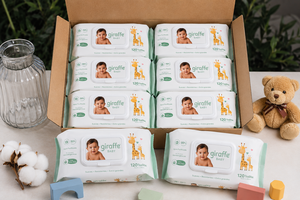 Lingettes pour bébé 120 lingettes en tissu non tissé hypoallergénique à l'eau pure pour peaux sensibles, parfum personnalisé - Product Image 3