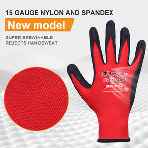 قفازات عمل XINGYU مطلية بالنتريل الميكروفاوم 15 جاوج، قفازات عمل مقاومة للتآكل من النايلون والسباندكس، قفازات أمان بقبضة نتريل - Product Image 3