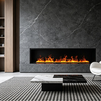 Cheminée à vapeur d'eau réaliste Inno-Fire 72 pouces avec simulation de flamme et Wi-Fi