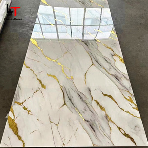 LT 1220*2440*3 mét <span class=keywords><strong>UV</strong></span> bảng đá cẩm thạch trang trí nội thất nhiều lớp tấm nhựa PVC Panel tường cao bóng cho nhà khách sạn trang trí nội thất - Product Image 5