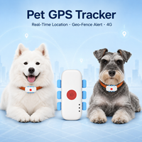 Collar GPS 4G Antipérdida con Alarma para Perros, Silicona y Plástico, IP67 Impermeable, Localizador de Mascotas en Tiempo Real