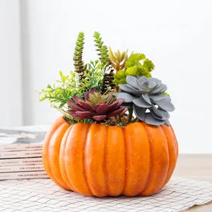 Commercio all'ingrosso diretto della fabbrica incredibile <span class=keywords><strong>zucca</strong></span> vaso bonsai casa decorazione di Halloween artificiale piante succulente per la vendita - Product Image 1