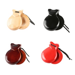 <span class=keywords><strong>Castagnettes</strong></span> espagnoles en bois, <span class=keywords><strong>castagnettes</strong></span> de danse <span class=keywords><strong>flamenco</strong></span> avec cordes, claquettes à main, instrument de musique de percussion pour enfants - Product Image 2
