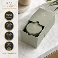 Boîte à tiroir rigide de luxe personnalisée, écologique, biodégradable, faite à la main, avec insert en EVA gaufré pour les soins de la peau, les bougies parfumées, les cadeaux