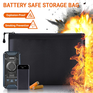 Fireproof Document Bag <strong>Portable</strong> Waterproof Money Bag With Sealed Zipper Document Organizer Storage Pouch for Cash - Product Image 2