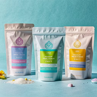 Sachet refermable mat personnalisé avec logo, qualité alimentaire, sans BPA, résistant à l'humidité, pochette verticale givrée pour le stockage des aliments