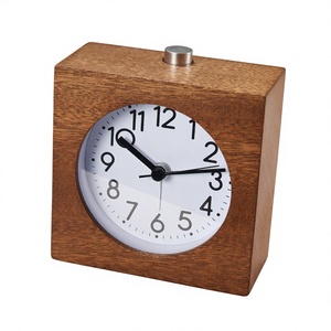 Reloj Despertador Luminoso Creativo Redondo de Madera de Haya, Reloj de Madera Simple para Personas Perezosas, Reloj de Oficina y Dormitorio con Función de Repetición, Regalo Retro de Moda - Product Image 6