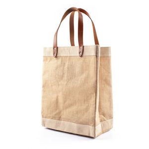 <b>Tote</b> <b>Bag</b> Canvas Jute Ruffle Handle <b>Recyclable</b> Brown Jute Canvas <b>Bag</b> Kids Jute <b>Bag</b> Canvas for Fruit - Product Image 1