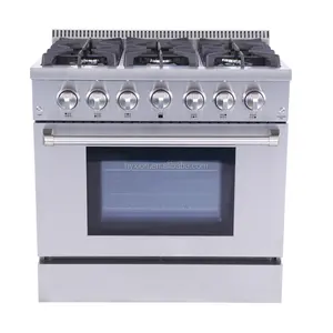 Hyxion 30" 4 Burner Gas Cooker Stove Gas Range Gas Cooker With Oven