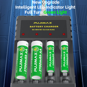 PUJIMAX Portable <span class=keywords><strong>3A</strong></span> 1100mAh Dual Type C Port Cargador rápido 1,<span class=keywords><strong>2</strong></span> V <span class=keywords><strong>Nimh</strong></span> Batería para uso de linterna - Product Image 3