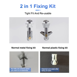 Asiento de Inodoro Sanitario de Cierre Suave, <span class=keywords><strong>Universal</strong></span>, en Forma de D, Material de Urea, Tapas de Inodoro Higiénicas - Product Image 6