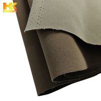 Cuir synthétique PU grain de vache Kinghope en promotion, imitation nubuck de vache, cuir artificiel PU pour empeignes de chaussures/sacs