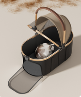 Poussette pour animaux de compagnie en alliage d'aluminium, légère, lavable, pliable et détachable, vente en gros directe usine SY, prête à être expédiée
