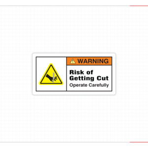 ANSI Risk of Cut Warning Sign Safety <b>Sticker</b> for Factory <b>Machinery</b> - Wholesale for Distributors & Retailers - Product Image 3