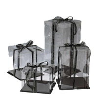 Boîtes à gâteaux carrées transparentes biodégradables en gros pour mariages et boulangeries, compatibles avec les aliments pour animaux de compagnie