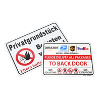 Letreros de Aluminio Personalizados con Logotipo Impreso, Resistentes al Óxido, para Notificaciones de Entrega, Placa Metálica para Puerta, Hogar, Exterior, Porche, Jardín