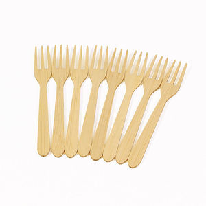 Tenedores de Bambú Ecológicos Desechables de 3 Puntas, 90mm, Biodegradables, Compostables, Aptos para Alimentos, Lisos y Pulidos, para Fiestas, <span class=keywords><strong>Descuento</strong></span> por Volumen - Product Image 3