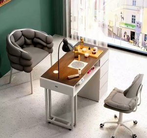 Juego de Mesa y Silla para Manicura a Precio Especial, Mesa y Silla Multifuncional para Manicura de Estilo Retro Crema, Económico - Product Image 5