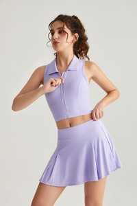 Soutien-gorge de <span class=keywords><strong>sport</strong></span> à fermeture éclair, haute résistance, antichoc, pour la course et le fitness, couleur chair, moulant, pour le yoga - Product Image 4